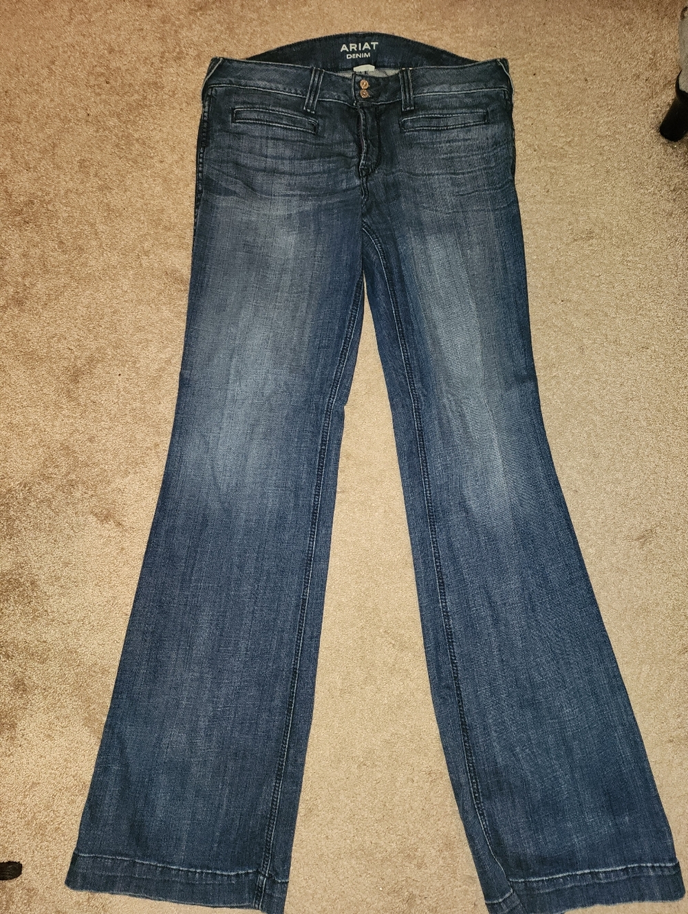 Ariat Denim Trouser Jeans Women’s 32 XL Wide Leg Flare
